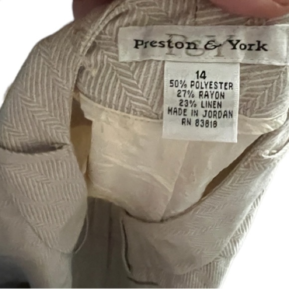 Vintage Preston & York Linen Blend Pants - Picture 5 of 5